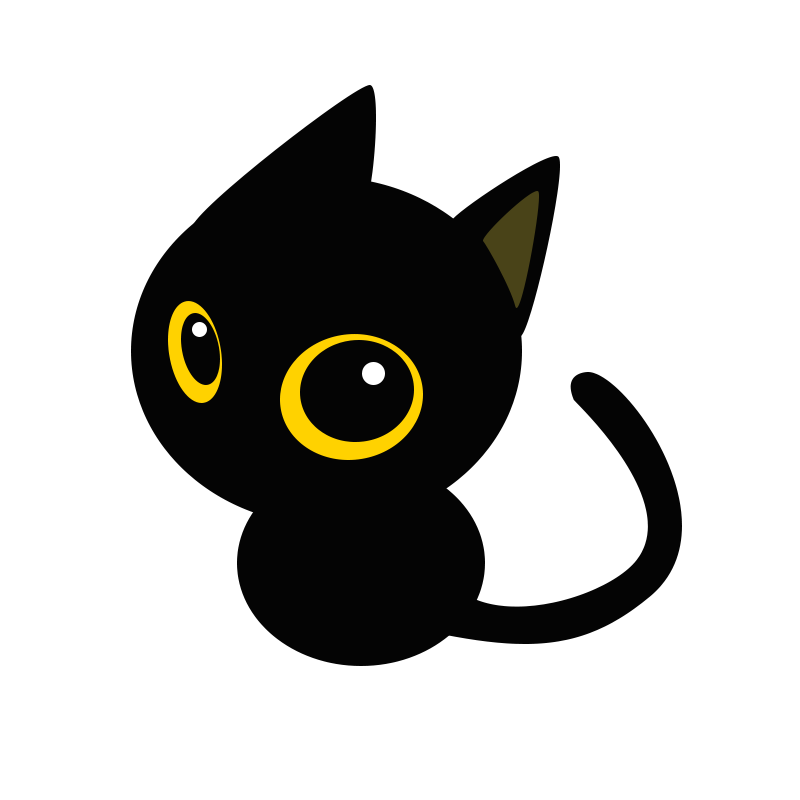 夜猫加速黑猫吉祥物，金色眼睛在夜色中发光